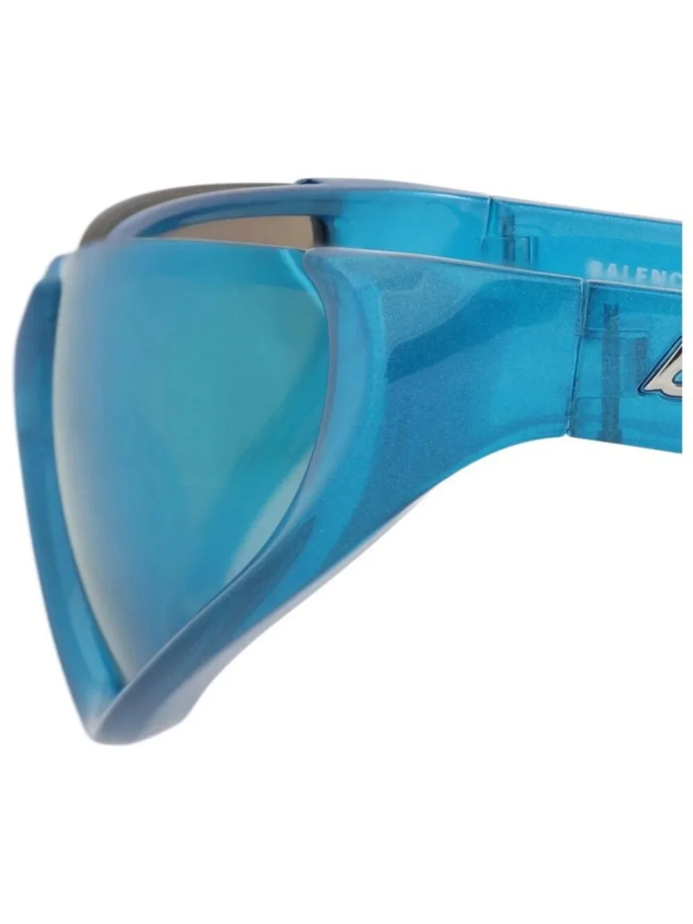 New Balenciaga Women's Sunglasses Shield Wrap Bio Injection Rilsan Frame Unisex